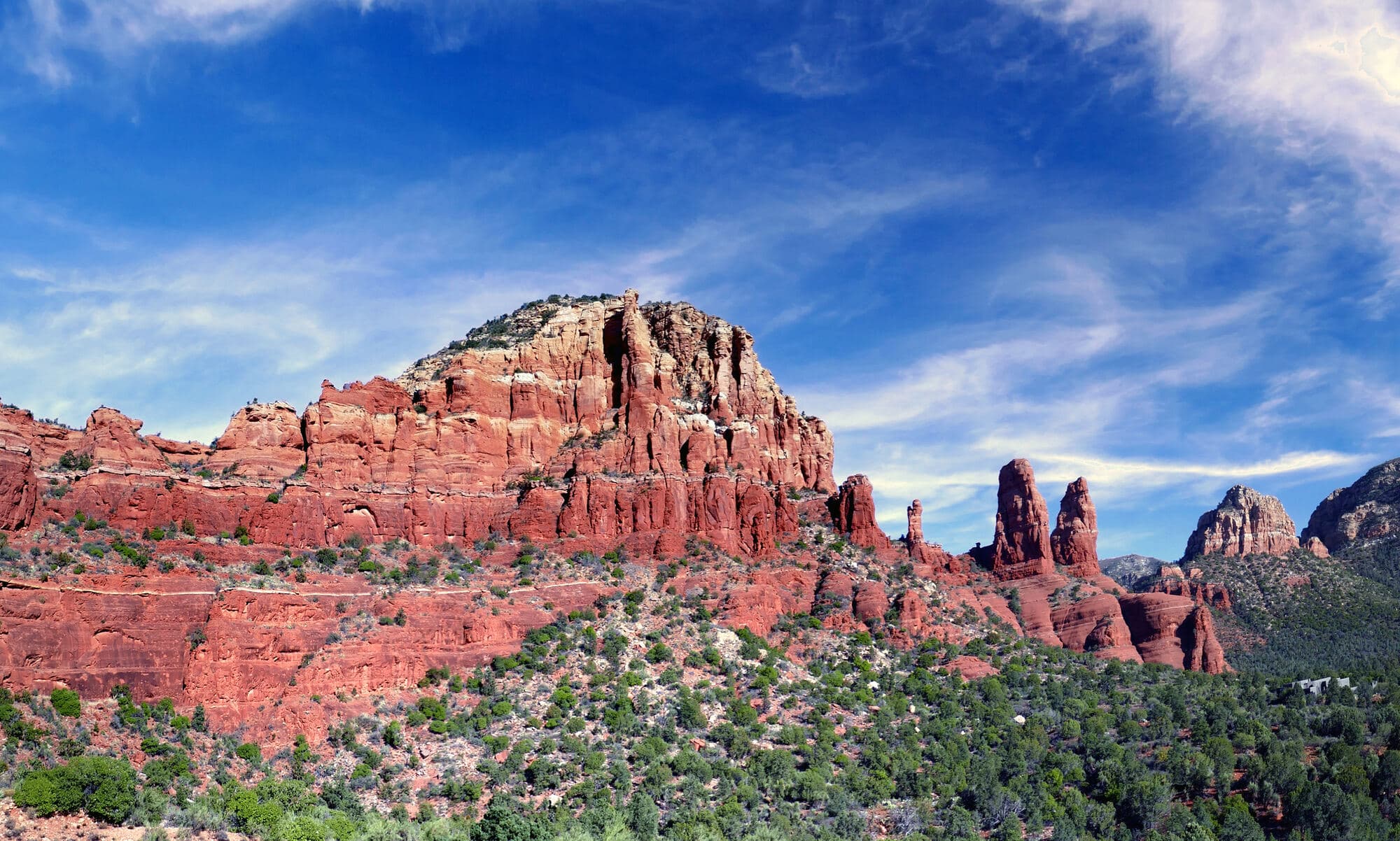 Red rock formations above Sedona, Arizona